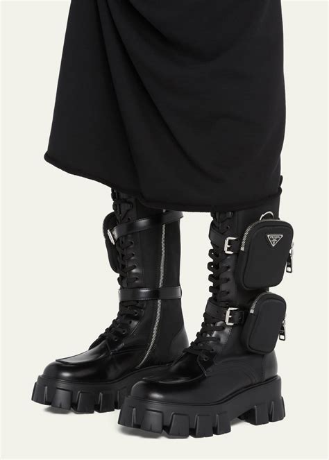 prada snowshoes|prada combat boots with pouches.